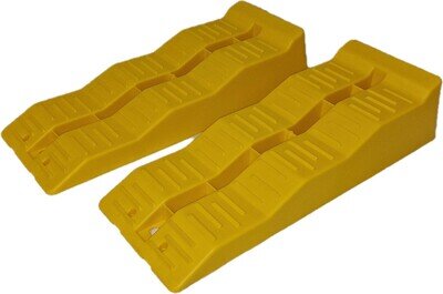 Caravan Levelling Ramps 3 Step 5 Ton Pair Yellow (Motorhome Level Blocks)