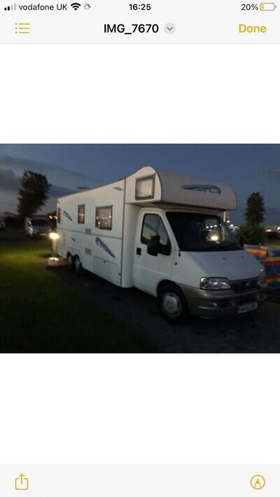 6 berth Fiat Ducatto motorhome