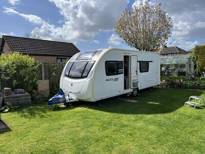 Sterling Fixed Bed 554 Caravan 2012 with motor mover