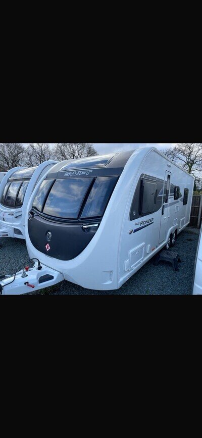 2023 Swift Ace Pioneer Caravan 6 Berth Twin Axle Fixed Bed with Awning