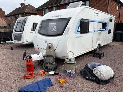 2012 sprite major 6 4 berth vgc end wc motor mover + extras