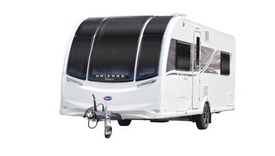 Brand New 2026 Bailey Unicorn Deluxe Cabrera 4 Berth Rear Island Fix Bed