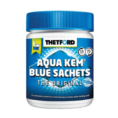 Thetford Aqua Kem Blue Toilet Sachets 15 x 25g 375g | Caravan Motorhome Toilets