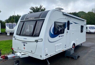 2021 Compass Capiro 550. 4 berth, Single axle, pre-pwned touring caravan
