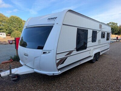 2021 FENDT PALACE 700 TWIN AXLE 5 BERTH FIXED ISLAND BED TOURING CARAVAN HOBBY