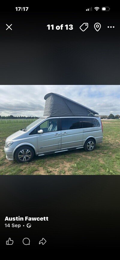 Mercedes Lwb Viano Westfalia Marco Polo Activity Day Van 4 Birth Pop Top Camper
