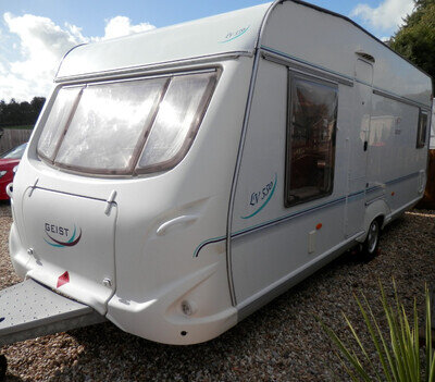 Hobby Geist LV 550~ 4Berth Fixed Bed~ Uk Spec Touring Caravan ~ 1Owner 2007/08 ~