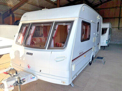 Lunar Stellar 400, 2 berth Caravan. Motor mover, rear L shaped End Kitchen