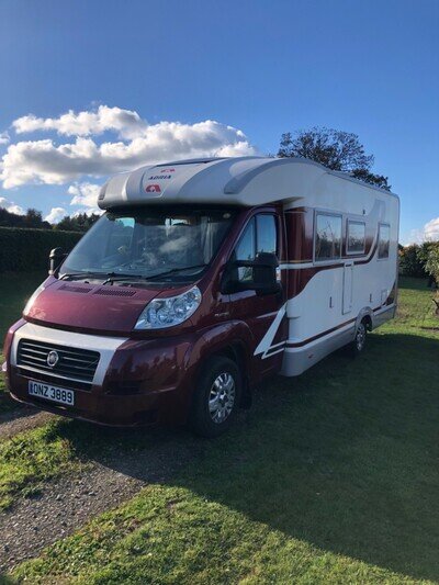 4 berth motorhome fixed bed with garage