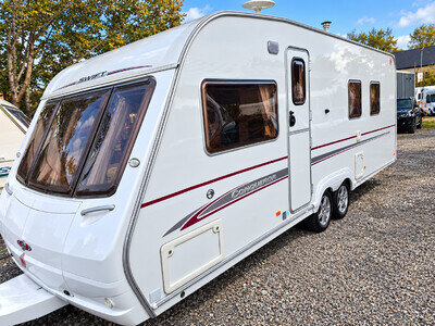 2007 Swift Conqueror 645 Sal Twin Axle Island bed Touring caravan