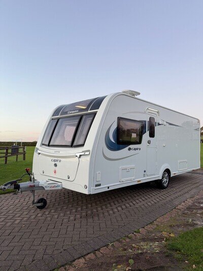 2021 compass caprio 554 caravan, 4berth island bed with motor mover immaculate!!