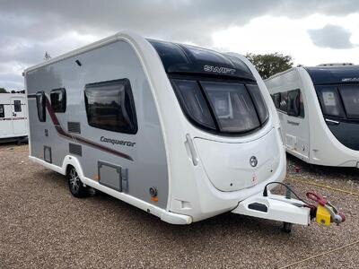 2011 SWIFT CONQUEROR 480 - 2 BERTH TOURING CARAVAN - FULL END WASHROOM 2011 SWIFT CONQUEROR 480 - 2 BERTH TOURING CARAVAN - FULL END WASHROOM