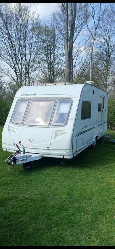 Sterling Eccles Moonstone 2006 4 Berth Caravan full length bradcot awning includ Sterling Eccles Moonstone 2006 4 Berth Caravan full length bradcot awning includ