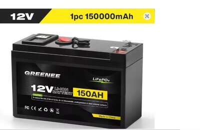 12V 150AH LiFePO4 Lithium Battery 5000+ Deep Cycle Solar RV Leisure Off-Grid