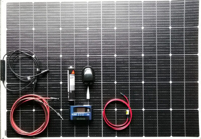 250 WATT SOLAR PANEL KIT flexi LCD USB MOTORHOME T4 T5 T6 VW T25 CAMPER 40A 250w
