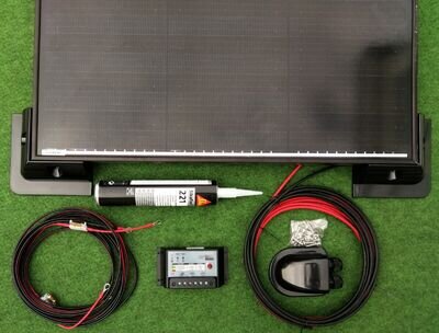 100 WATT DUAL BATTERY MOTORHOME CAMPER VAN CARAVAN SOLAR PANEL KIT control 100w