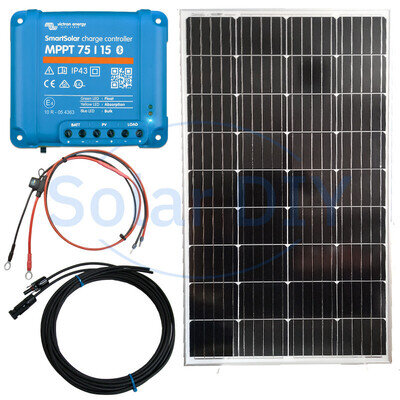 Victron Solar Panel Kit 130W – MPPT SmartSolar, 15A, Cables, 5Yr Warranty, UK