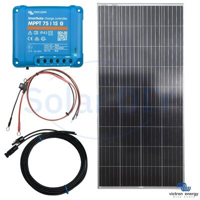 Victron Solar Panel Kit 185W – MPPT SmartSolar, 15A, Cables, 5Yr Warranty, UK
