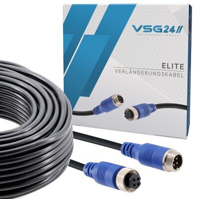 VSG24 10m Extension Lead Rear View Camera Truck Transporter Motorhome 4 PIN IP67