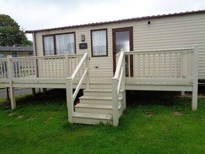 STATIC HOLIDAY CARAVAN Nr LOOE SOUTH CORNWALL 3 BED WITH DECKING