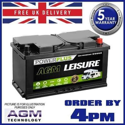 Caravan Leisure Battery AGM LP120 120ah (110ah 95ah 90ah)
