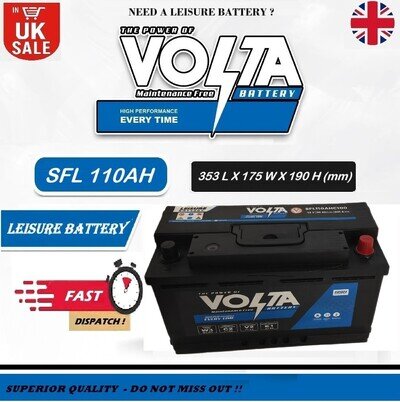 12V 110AH LEISURE BATTERY SFL 110AHC100 VOLTA 90AHC20 FOR CARAVAN DEEP CYCLE /L5