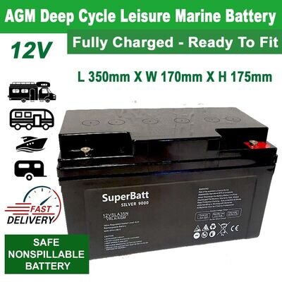 12V 110AH (90AH 95AH 100AH) 12VSLA35N AGM Deep Cycle HD Leisure Marine Battery