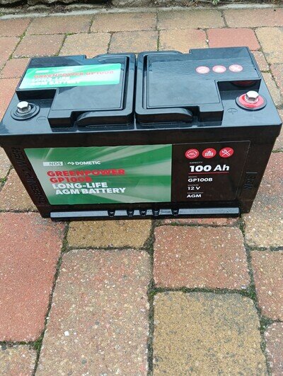 Dometic Green Power GP1008 12v 100ah AGM Leisure Battery Caravan Motorhome RV