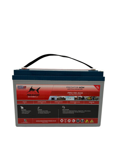12V 130AH Leisure Battery DEEP CYCLE for Caravan Campervan Motorhome 328*220*172