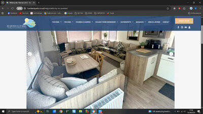 Static caravan for sale on site at Hardwick Parks Standlake Oxfordshire uk.